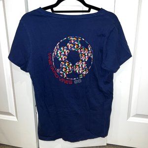 Vineyard Vines Ladies M Blue Soccer World Cup T-Shirt